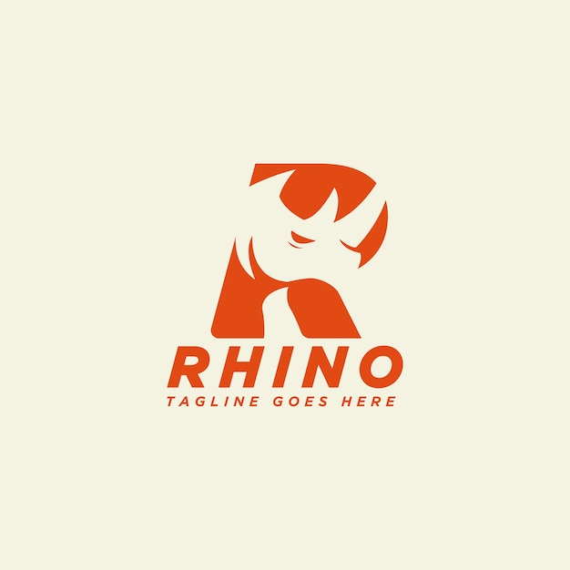 Logo De La Lettre R De Rhinocéros