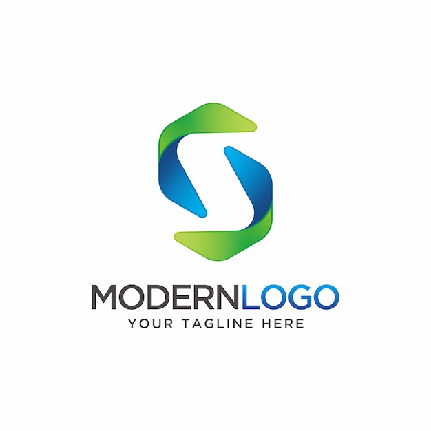 Logo De Lettre S Abstrait Moderne