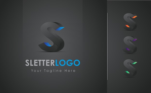 Vecteur logo de lettre s coloré