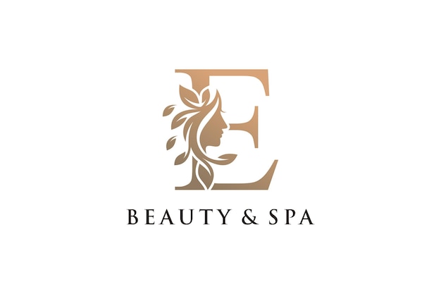 Logo De Lettre Avec Style De Concept Créatif De Beauté Vecteur Premium