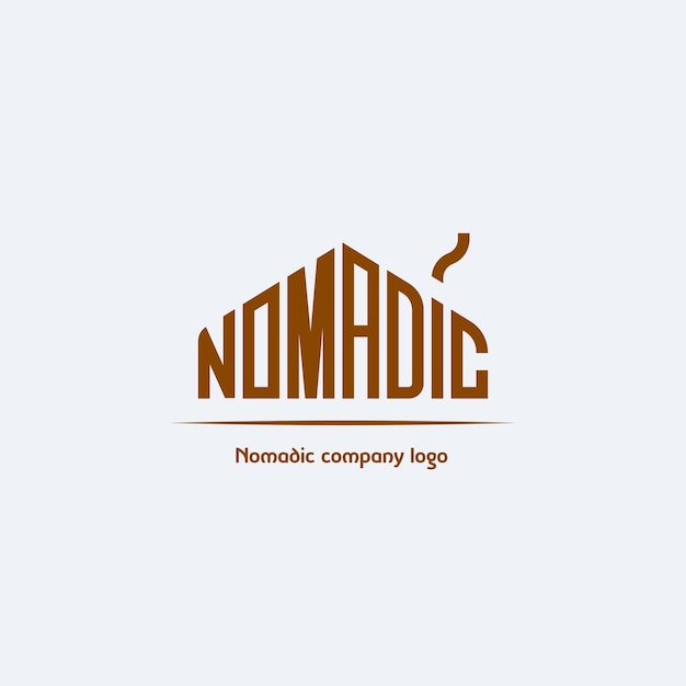 Logo De Lettre De Texte De Yourte Nomade Minimal