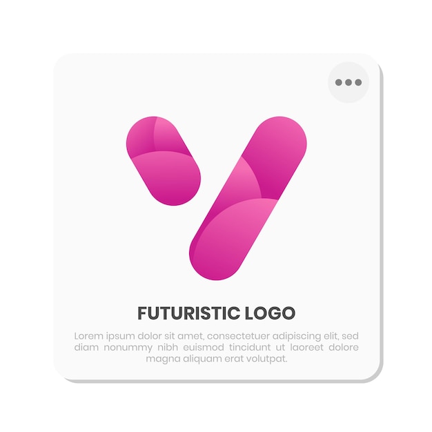 logo de la lettre avec un thème futuriste