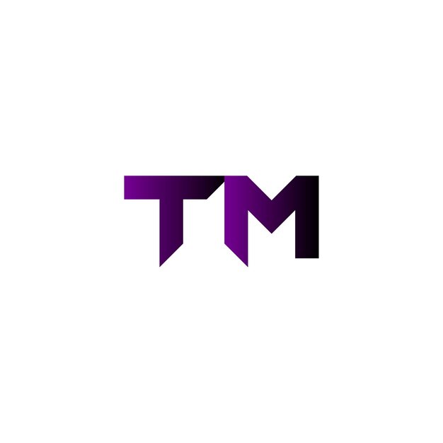 Vecteur le logo de la lettre tm