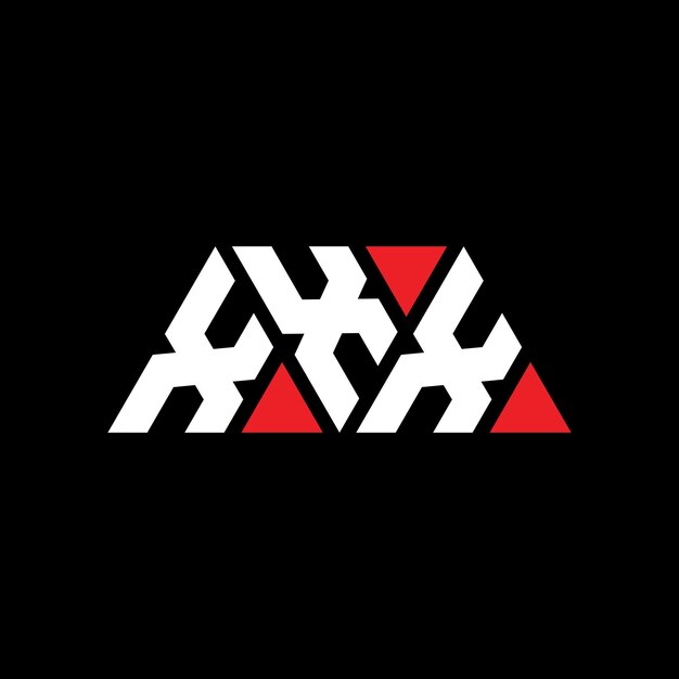 Vecteur le logo de la lettre triangulaire xxx avec forme de triangle xxx triangle