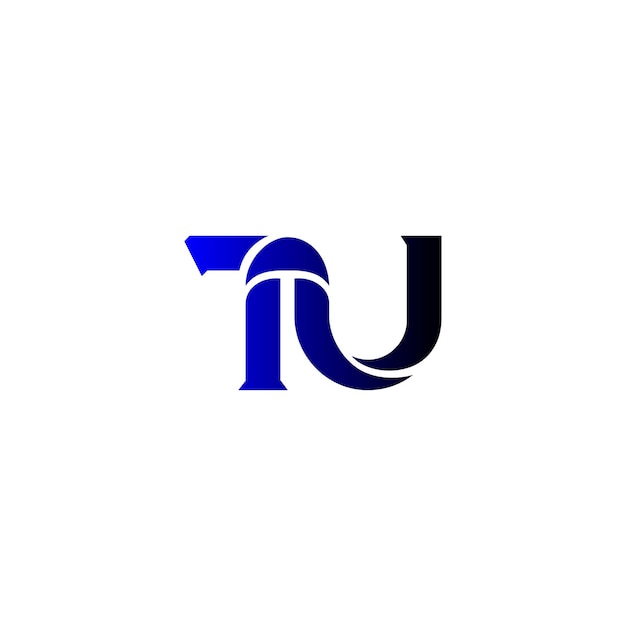 Logo De La Lettre Tu Dans Un Style Moderne