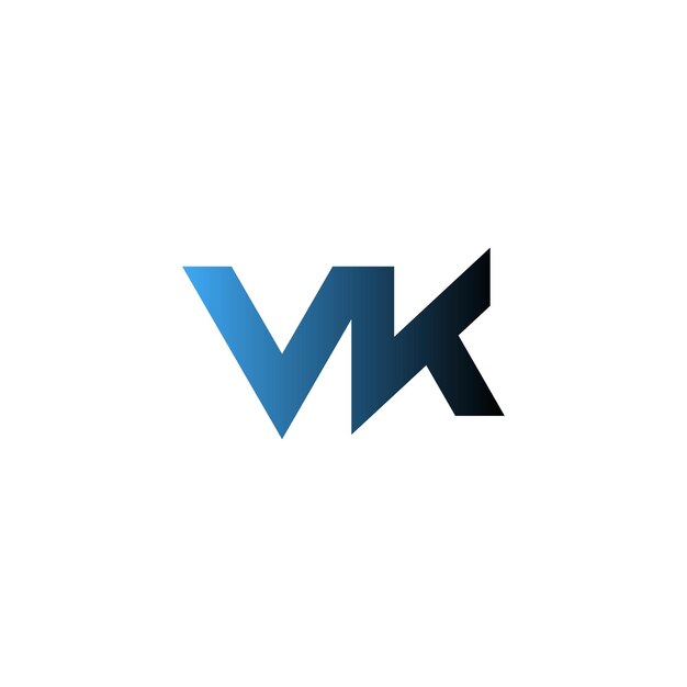 Vecteur le logo de la lettre vk