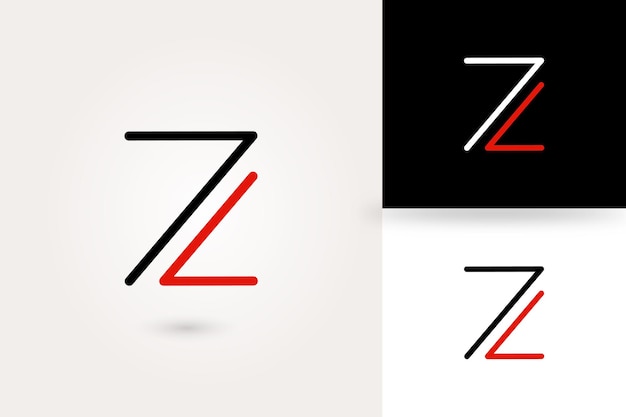 Logo de lettre Z et modèle de conception d'alphabet