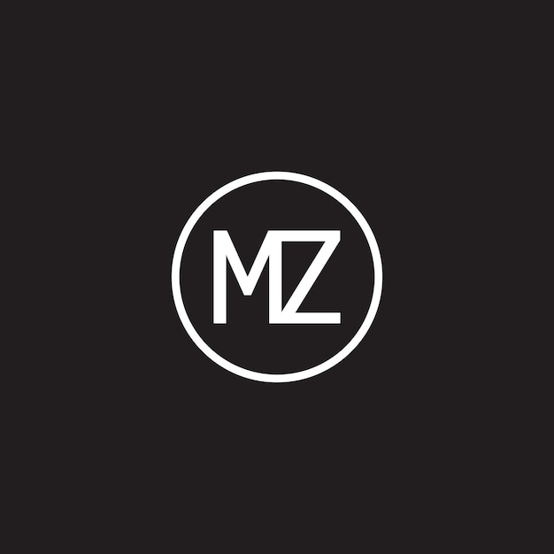 Le logo des lettres de l'alphabet MZ ZM M et Z