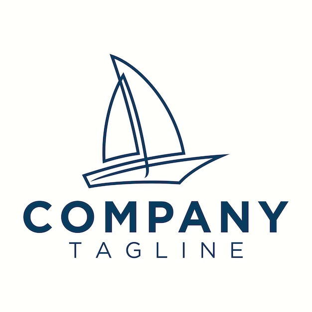 Logo De Ligne De Bateau