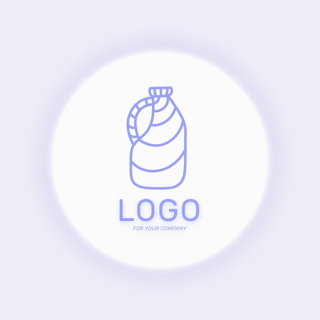 logo de ligne de bouteille de détergent icône de détergent à lessive pour la conception de sites Web ou l'illustration isolée de l'entreprise