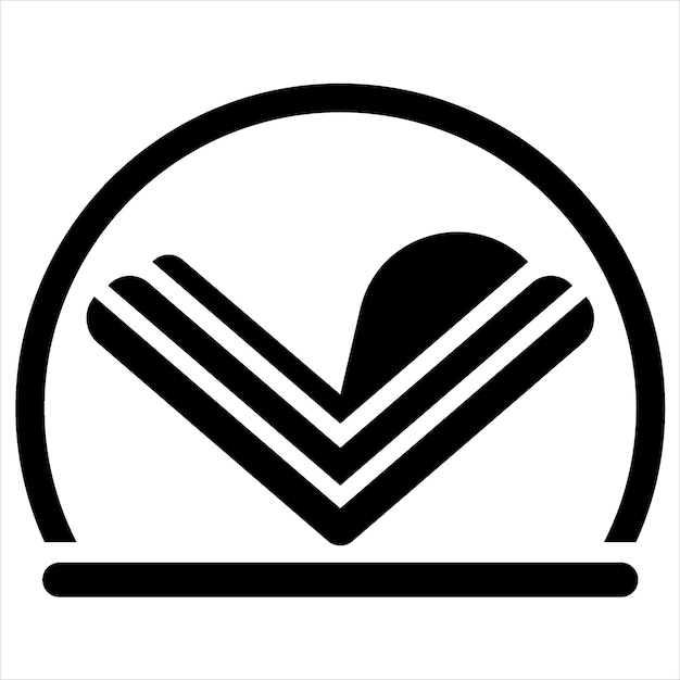 Le Logo De La Ligne Qui Forme Un Livre Ouvert Symbolise L'éducation