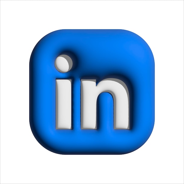 Vecteur logo linkedin 3d