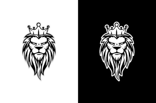 Vecteur logo de lion de style luxe et e-sport