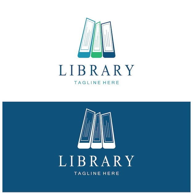 logo de livre ou de bibliothèque pour les librairies sociétés de livres éditeurs encyclopédies bibliothèques éducation