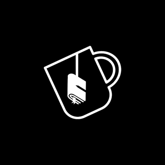 logo de livre de thé de tasse