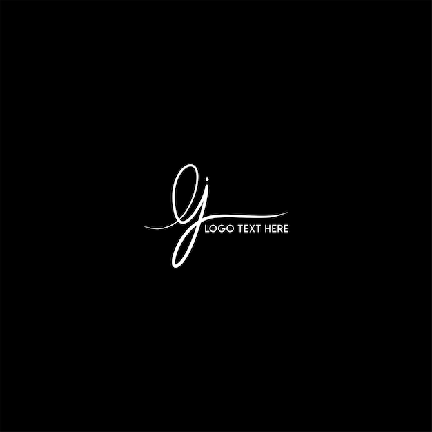 Logo LJ, logo LJ Initials, logo LJ écrit à la main