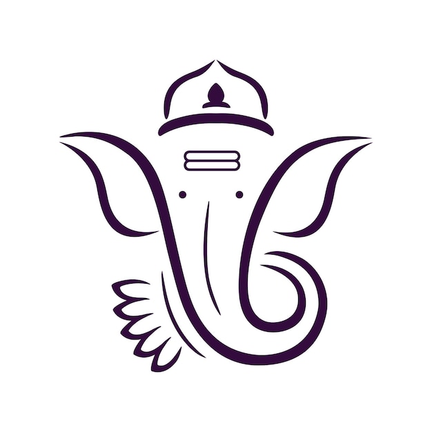 Logo Lord Ganpati pour le festival Happy Ganesh Chaturthi