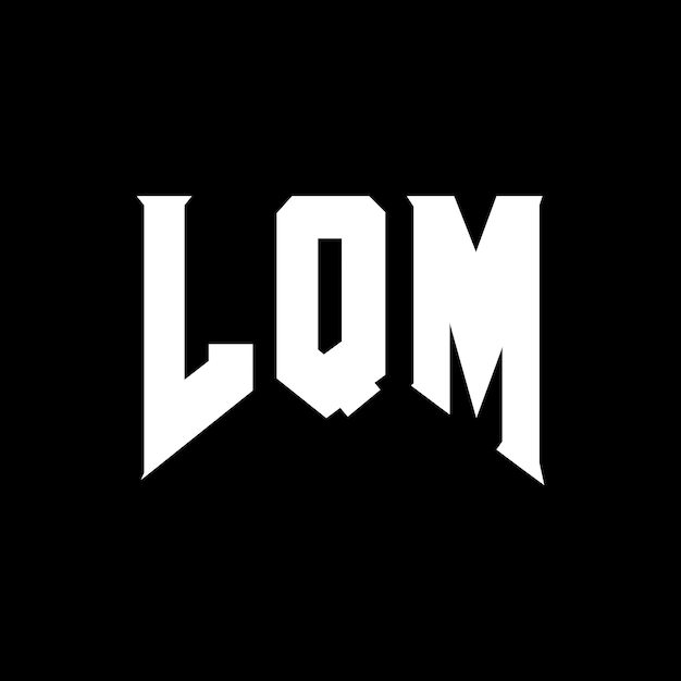 Le logo LQM est une combinaison de couleurs en noir et blanc LQM logo vectoriel LQM design LQM icône LQM alphabet LQM typographie