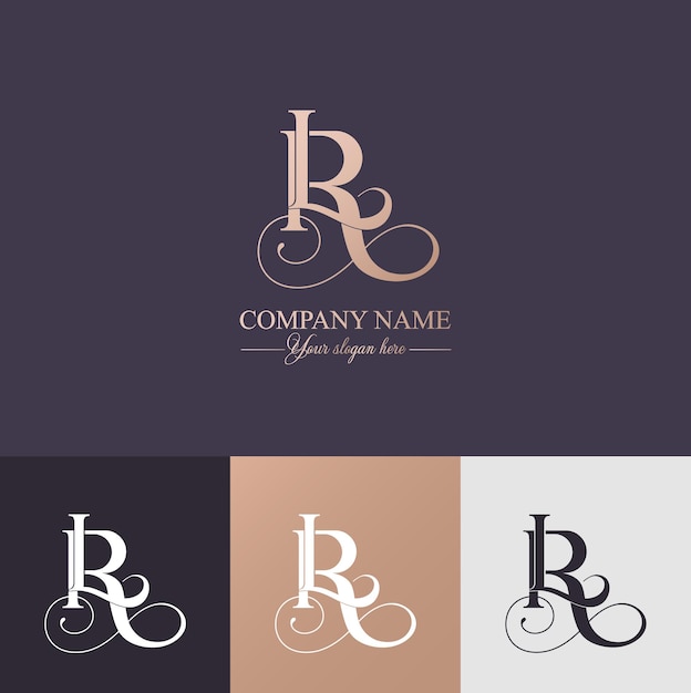 Logo Lr Rl Ou Monogramme Lr Rl Lettres De L'alphabet Initiales Beau Logo Pour L'image De Marque De L'entreprise Pour Votre Entreprise Illustration Vectorielle