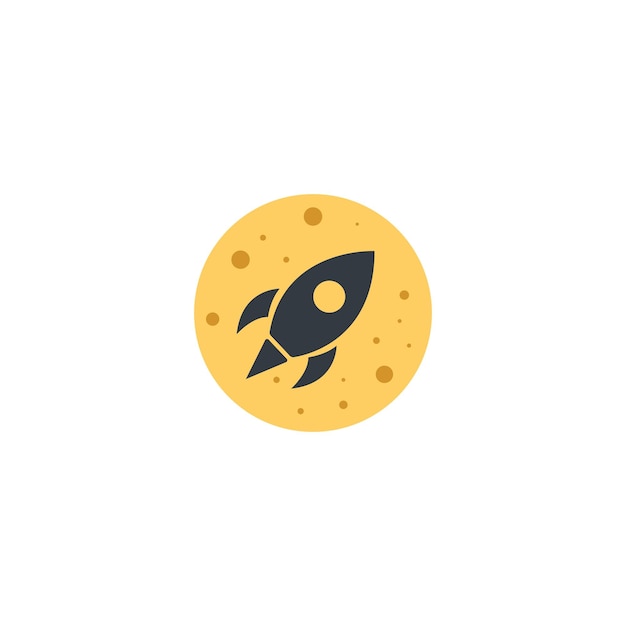 Logo de la lune et de la fusée