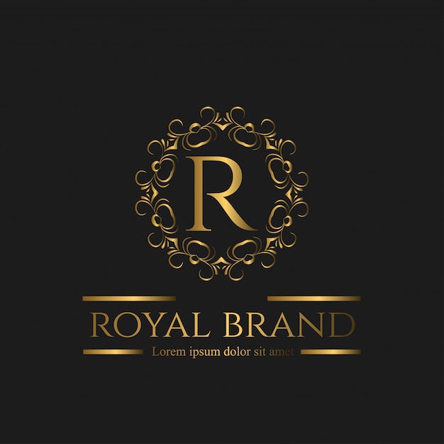 Logo Luxe Avec Couleur Dorée