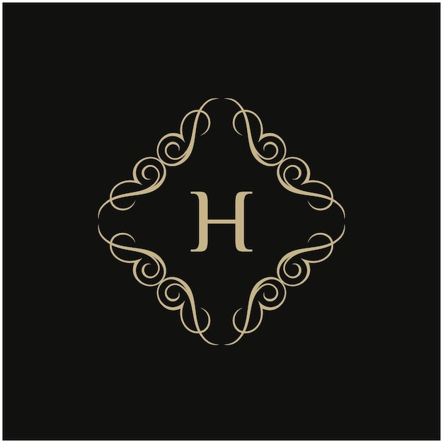 Vecteur logo de luxe h