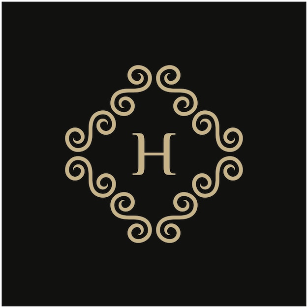 Vecteur logo de luxe h