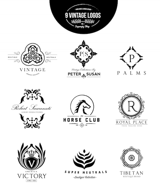 Logo De Luxe. Logo De Crests. Conception De Logo Pour Hôtel, Resort, Restaurant, Immobilier, Spa, Identité De Marque De Mode