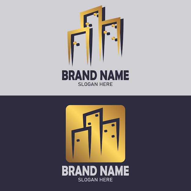 Logo de luxe logo élégant collection de logo doré pour la conception de vecteur d'entreprise