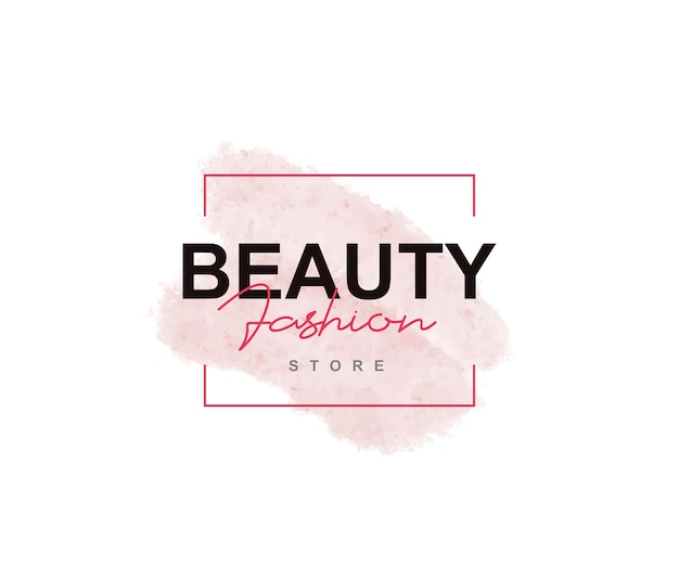 Vecteur logo de magasin de beauté élégant