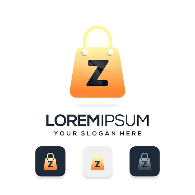 Vecteur logo de magasin moderne avec modèle de logo lettre z