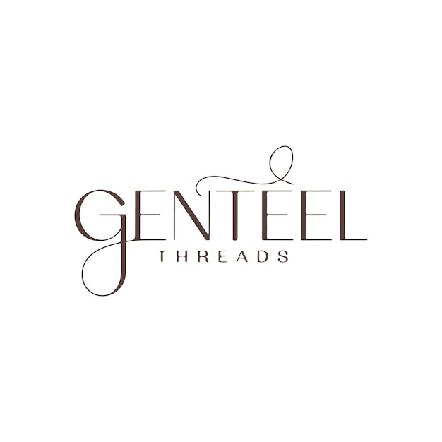Le logo d'un magasin de vêtements élégant nommé Genteel Threads