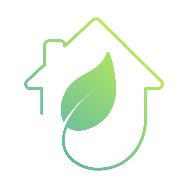 Vecteur logo de la maison écologique