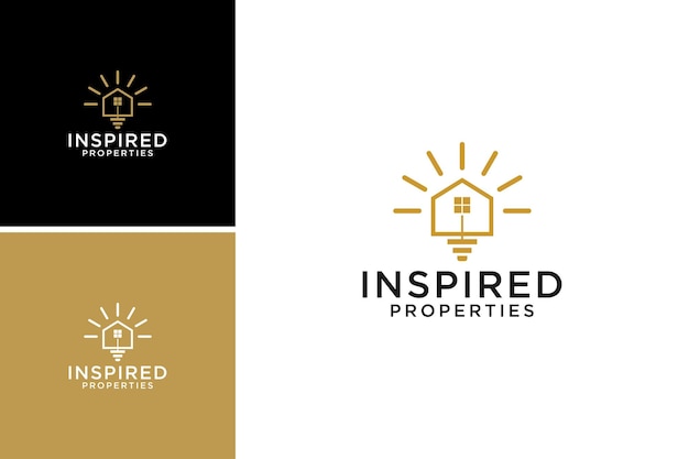 Logo De La Maison Inspiré. Conception De Propriétés D'idées Intelligentes