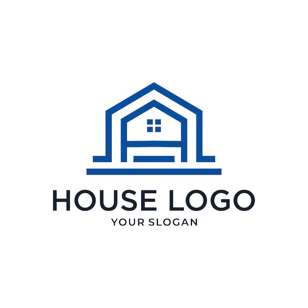 Vecteur logo de la maison avec la lettre a
