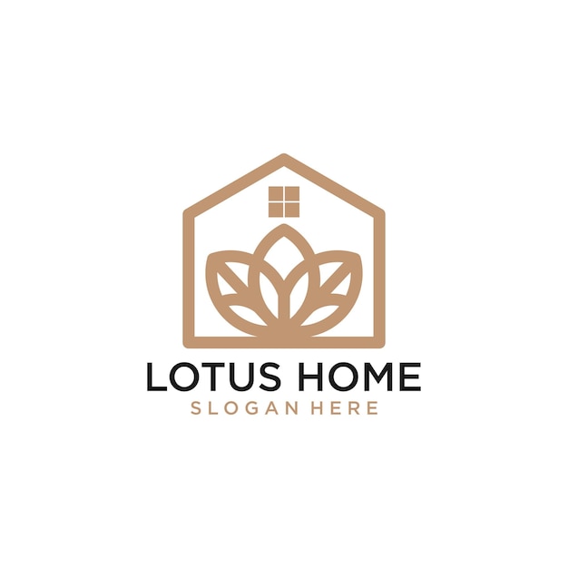 Vecteur logo de la maison de lotus