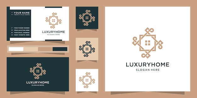 Logo De Maison De Luxe Moderne Et Carte De Visite