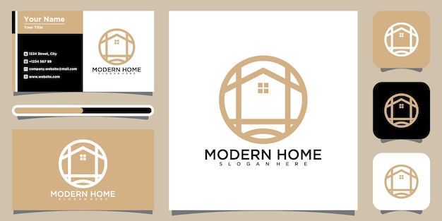Logo Maison Moderne Vecteur Pour La Construction, La Maison, L'immobilier, Le Bâtiment, La Propriété. Modèle De Conception De Logo Professionnel à La Mode Minimal Impressionnant Et Conception De Carte De Visite