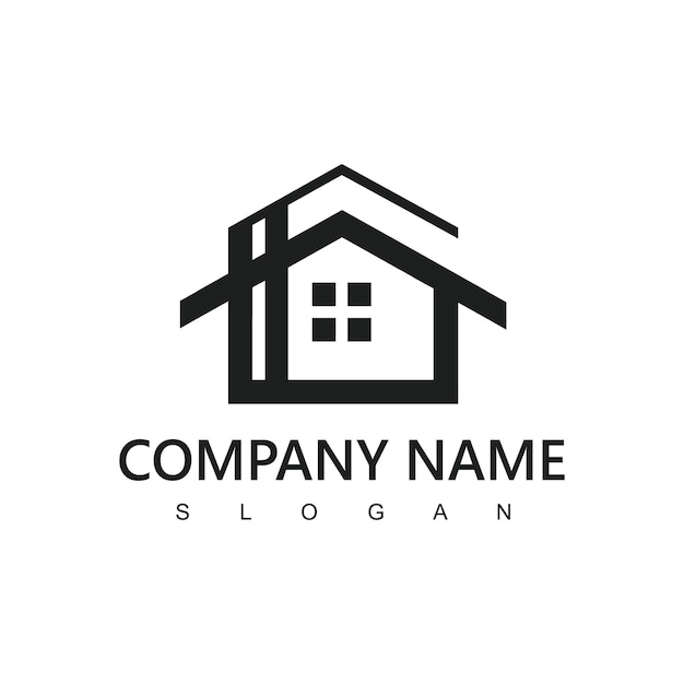 Vecteur logo de la maison pour l'agent immobilier de l'agence immobilière ou la société de gestion immobilière