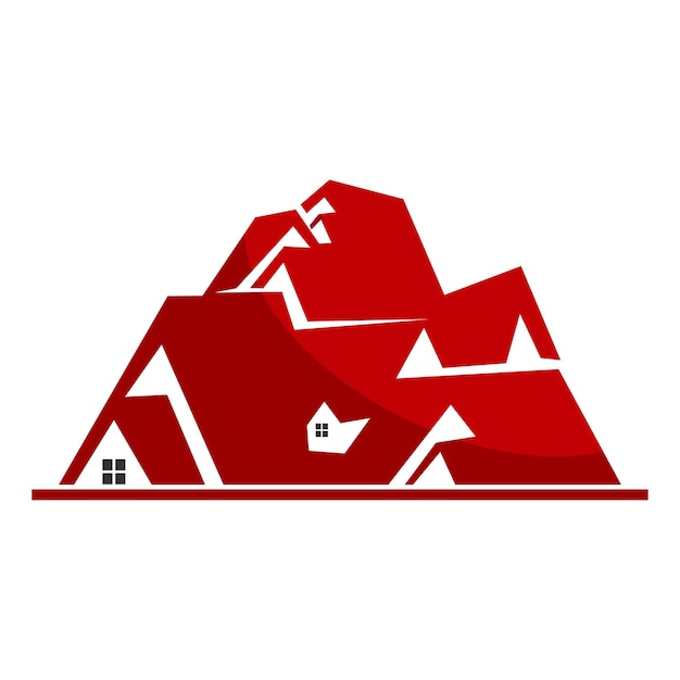 Logo De Maison Sur Le Toit De L'immobilier