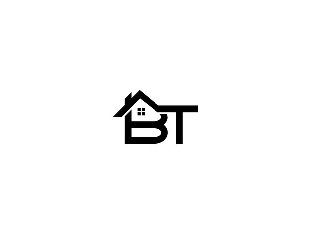 Vecteur logo de la maison vectorielle de bt