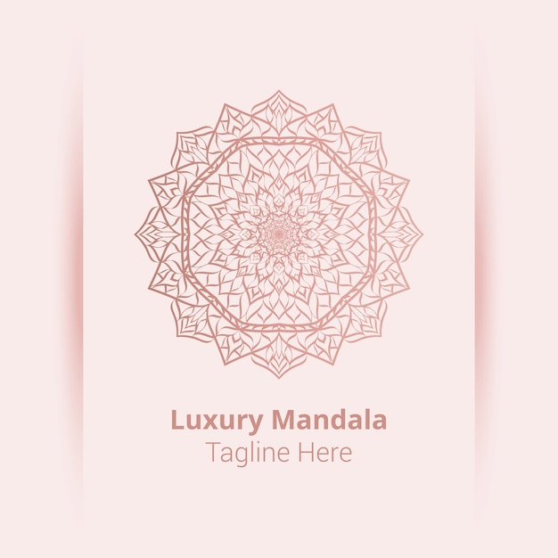 Logo de mandala ornemental de luxe, style arabesque.