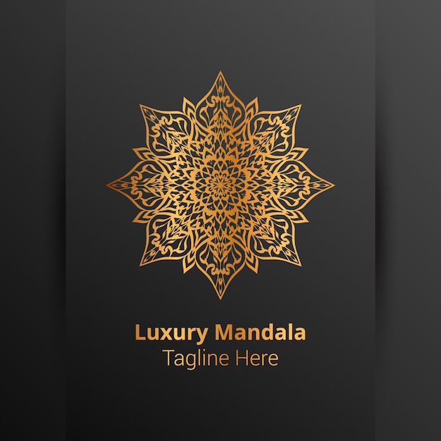 Logo De Mandala Ornemental De Luxe, Style Arabesque.