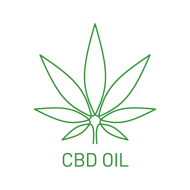 Logo De La Marijuana Médicale élément De Conception De Produits Pétroliers Cbd