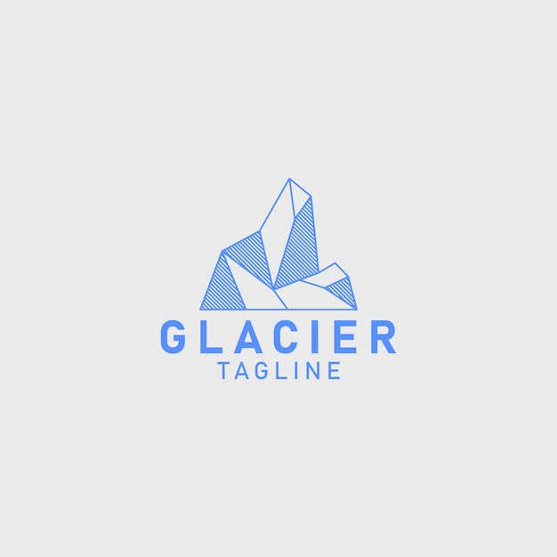 Logo De La Marque Iceberg Glacier Conception Simple De La Société