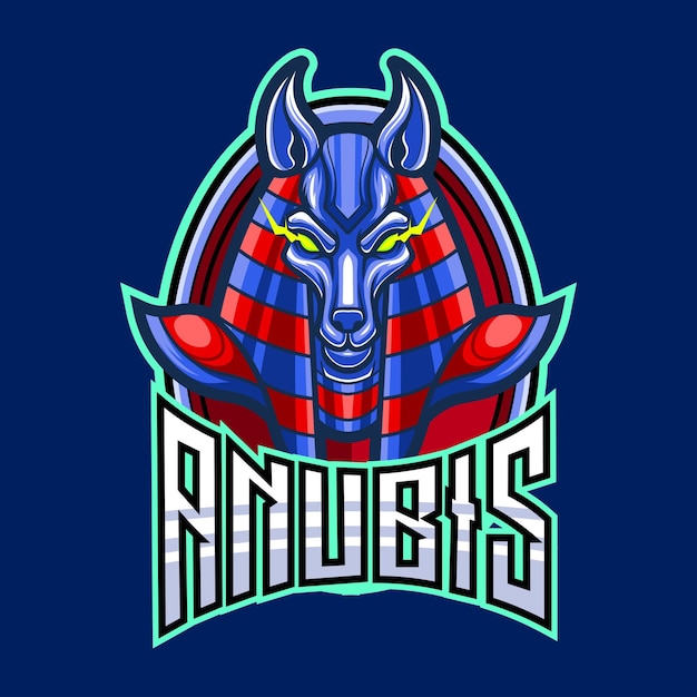 Logo De Mascotte Anubis Vectoriel Pour L'équipe D'esports Et De Sports