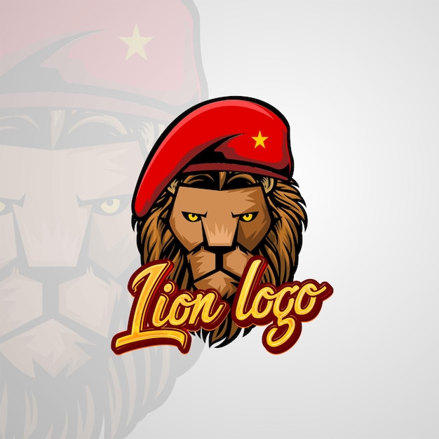 Vecteur logo de la mascotte de l'armée du lion