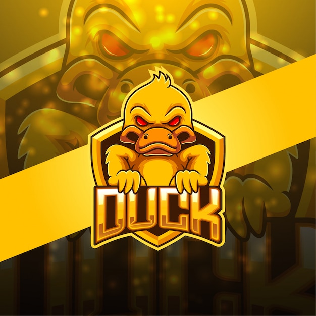 Vecteur logo mascotte canard esport