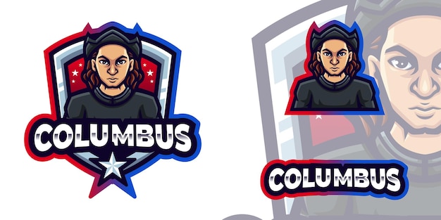 Logo De La Mascotte De Columbus Pour Columbus Day