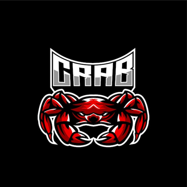 Logo De La Mascotte De Crabe En Colère